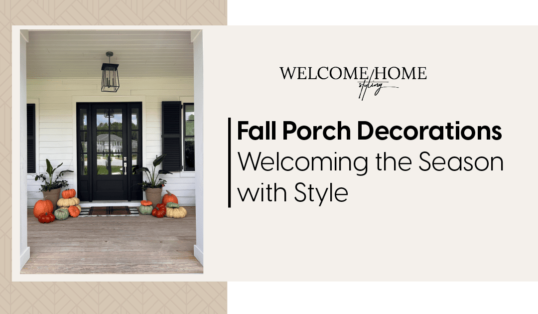 Fall porch decorating