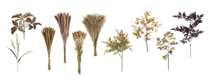 Fall stems for home decorating