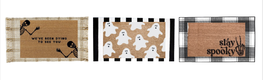 A selection of some of our favorite Halloween welcome mats