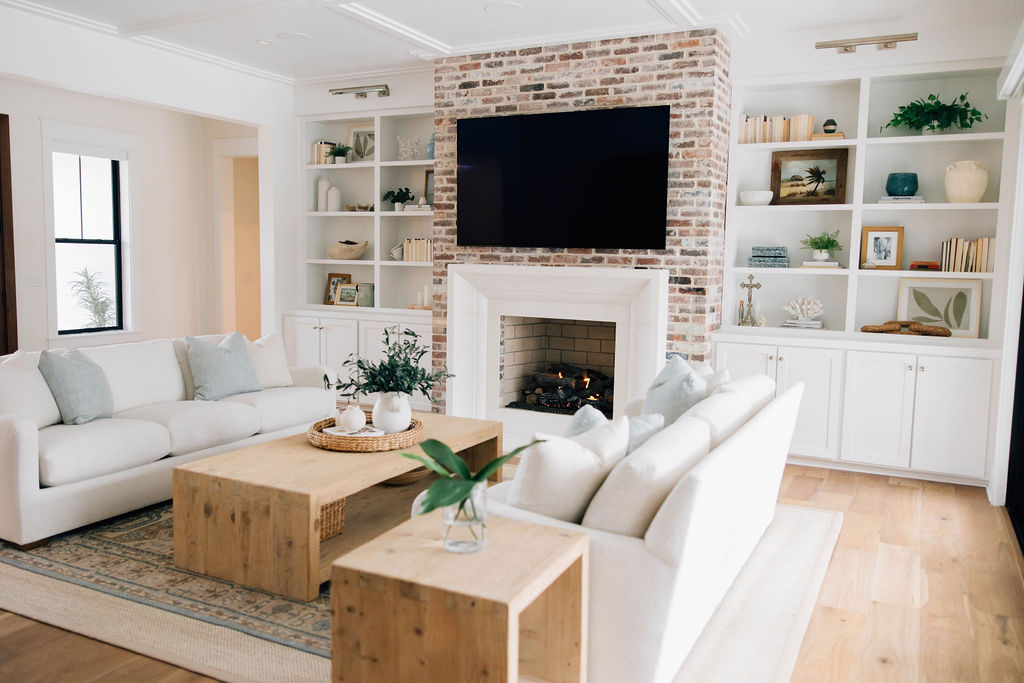 This living room underwent a transformation by the Welcome Home Styling Interior Design team in Nocatee, Florida.