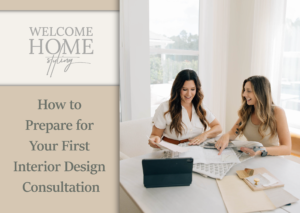 Jessica Woodward and team reviewing different designs for their client's first interior design consultation.