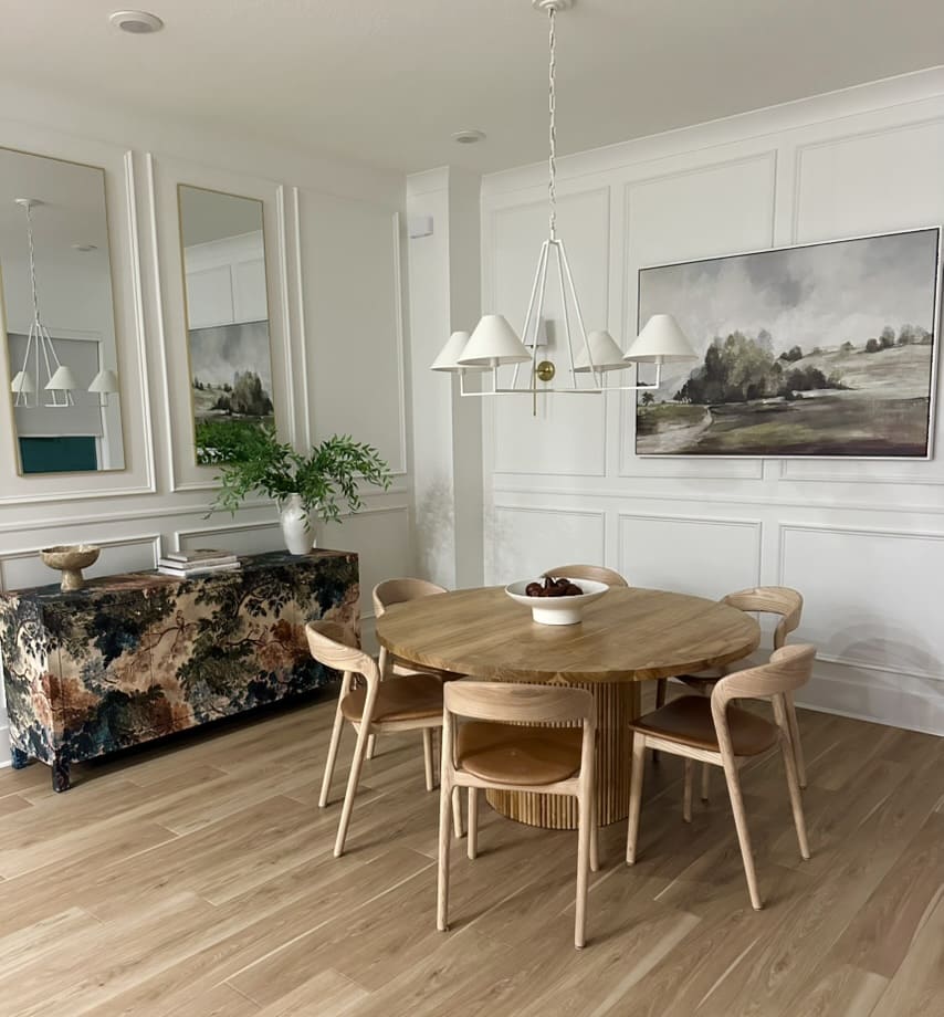 Welcome Home Styling brought this beautiful digital interior design to life for this cozy coastal-inspired twin bedroom utilizing a large area rug under the beds to make the room feel more cohesive.